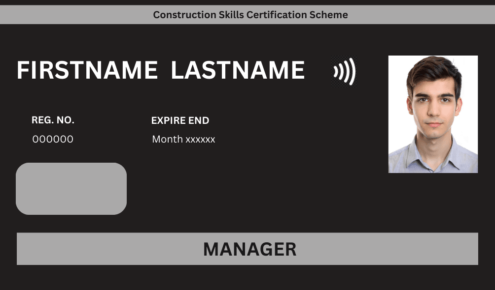 CSCS Black Manager Card sample