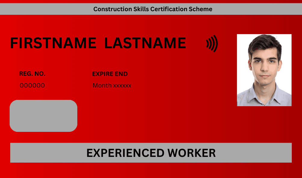Red Experienced Worker CSCS Card